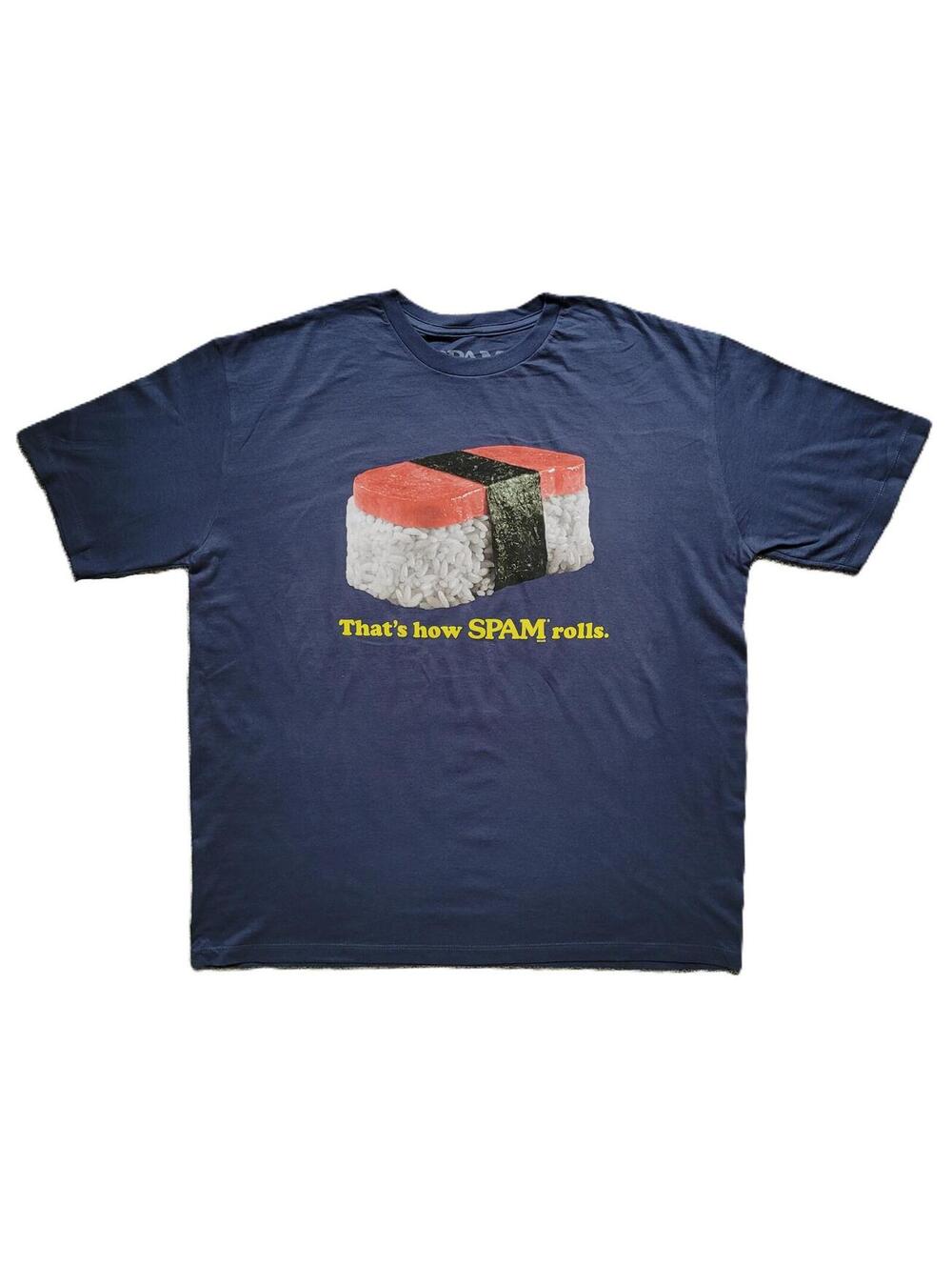 SPAM Sushi Graphic T-Shirt Men’s XL Blue That’s How SPAM Rolls